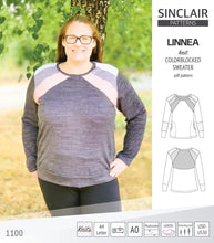 Load image into Gallery viewer, Linnea colorblocked sweater (PDF)