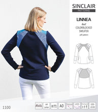 Load image into Gallery viewer, Linnea colorblocked sweater (PDF)