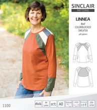 Load image into Gallery viewer, Linnea colorblocked sweater (PDF)
