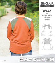 Load image into Gallery viewer, Linnea colorblocked sweater (PDF)