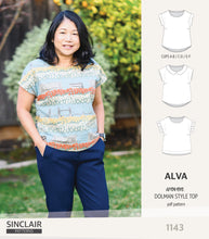 Load image into Gallery viewer, Alva woven dolman style top (PDF)