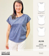 Load image into Gallery viewer, Alva woven dolman style top (PDF)