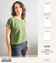 Load image into Gallery viewer, Alva woven dolman style top (PDF)