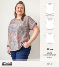 Load image into Gallery viewer, Alva woven dolman style top (PDF)