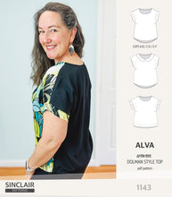 Load image into Gallery viewer, Alva woven dolman style top (PDF)