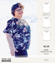 Load image into Gallery viewer, Alva woven dolman style top (PDF)