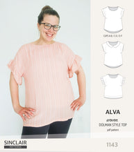 Load image into Gallery viewer, Alva woven dolman style top (PDF)