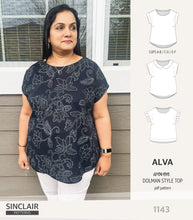 Load image into Gallery viewer, Alva woven dolman style top (PDF)