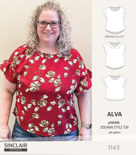 Load image into Gallery viewer, Alva woven dolman style top (PDF)