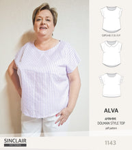 Load image into Gallery viewer, Alva woven dolman style top (PDF)