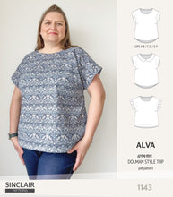 Load image into Gallery viewer, Alva woven dolman style top (PDF)