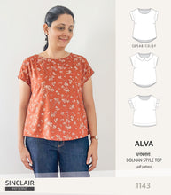 Load image into Gallery viewer, Alva woven dolman style top (PDF)