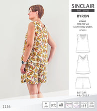 Load image into Gallery viewer, Byron v-neck tank top and easy fitting shorts set for woven fabrics (PDF)