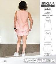 Load image into Gallery viewer, Byron v-neck tank top and easy fitting shorts set for woven fabrics (PDF)