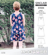 Load image into Gallery viewer, Byron v-neck tank top and easy fitting shorts set for woven fabrics (PDF)