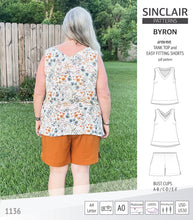 Load image into Gallery viewer, Byron v-neck tank top and easy fitting shorts set for woven fabrics (PDF)
