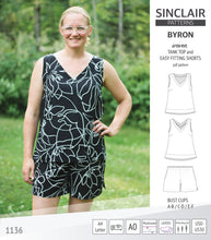Load image into Gallery viewer, Byron v-neck tank top and easy fitting shorts set for woven fabrics (PDF)
