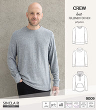 Load image into Gallery viewer, Crew pullover for men (PDF)
