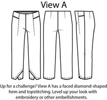 Load image into Gallery viewer, Style Falcon Diamond Hem Trousers Sewing Pattern
