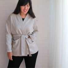 Load image into Gallery viewer, Komi Wrap Jacket Sewing Pattern Wardrobe By Me
