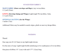 Load image into Gallery viewer, Wingy Fabric Envelope Pattern