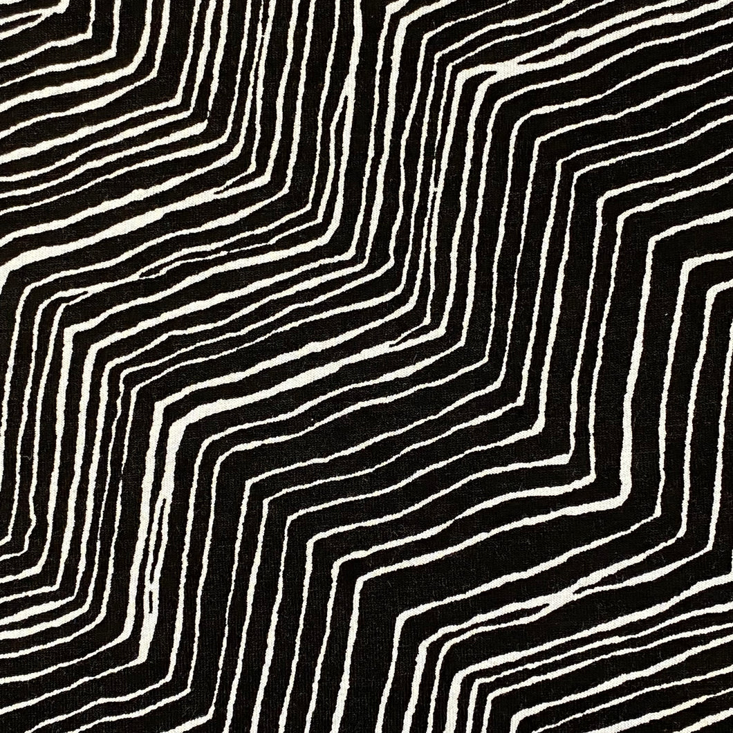 Rayon Knit - Chevrons- Black