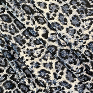 Leopard Print Polyester Satin