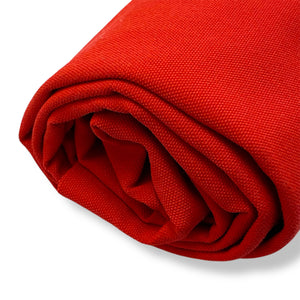 224 Scarlet Red Canvas Woven Deadstock Remnant 1m Bundle