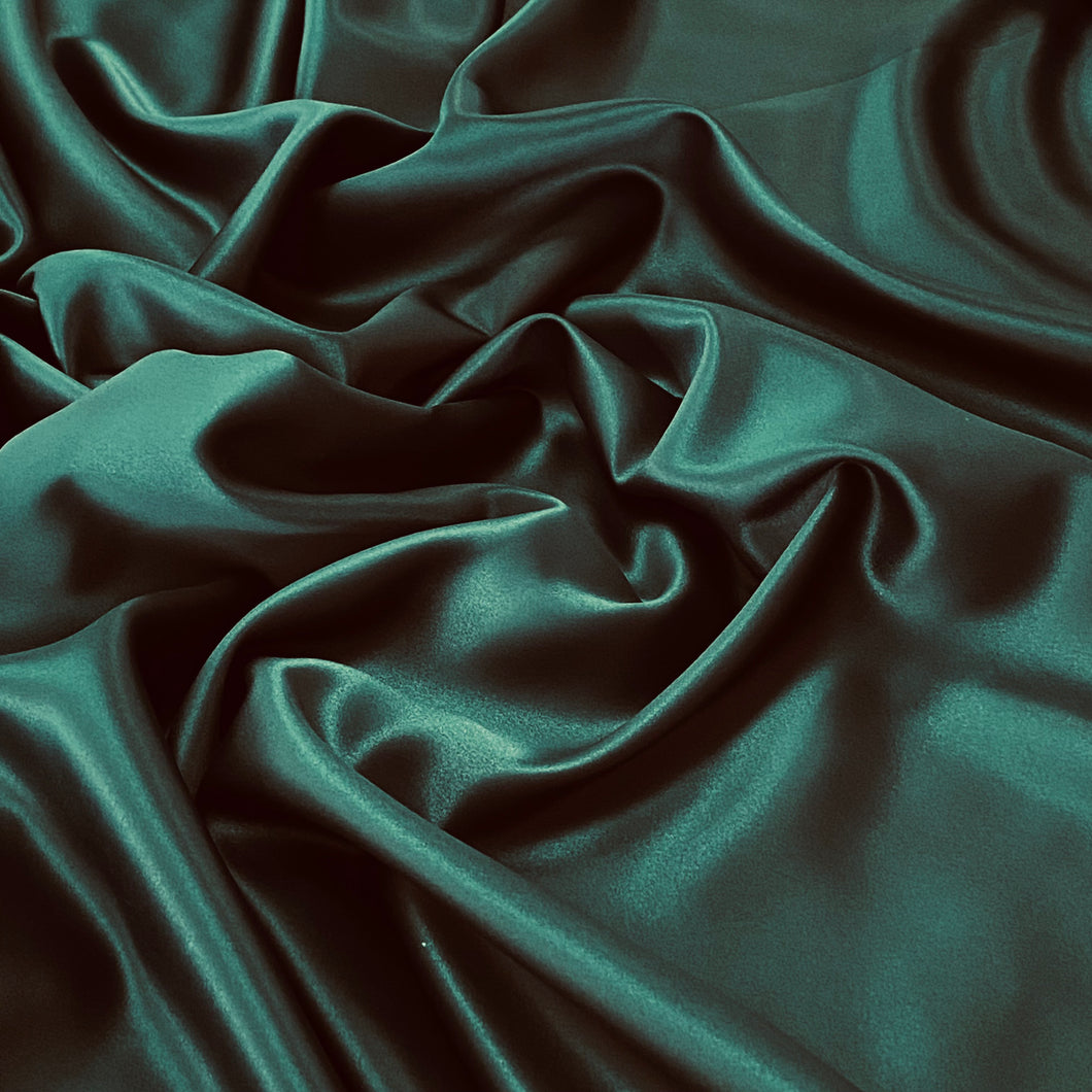 Polyester Satin Woven Fabric - Emerald Green