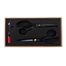 Load image into Gallery viewer, Midnight Edition Gift Set, 9” Fabric Shear, 9&quot; Pinking Shear, Thread Snip
