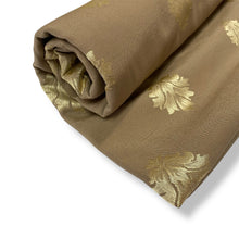 Load image into Gallery viewer, 044 Old Gold Satin Leaf Upholstery Deadstock Remnant 1m Bundle
