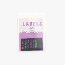Load image into Gallery viewer, Metallic Side Seam (Black) Woven Labels | pack of 6 labels
