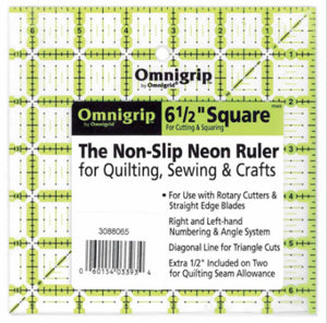 OMNIGRIP Ruler - 6.5" square