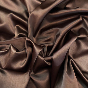 Polyester Satin Woven Fabric - Brown
