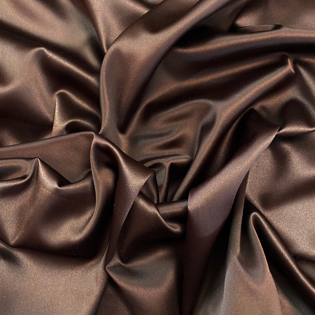 Polyester Satin Woven Fabric - Brown