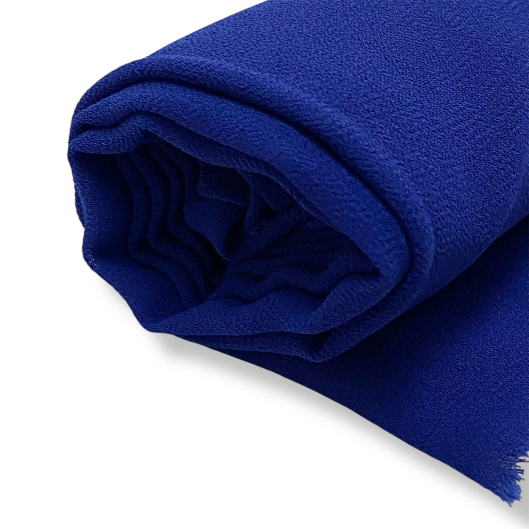 230 Blue Crinkle Chiffon Woven Deadstock Remnant 1m Bundle