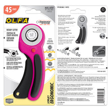Load image into Gallery viewer, OLFA 45mm RTY-2/DX/MAG Ergonomic Rotary Cutter - Magenta

