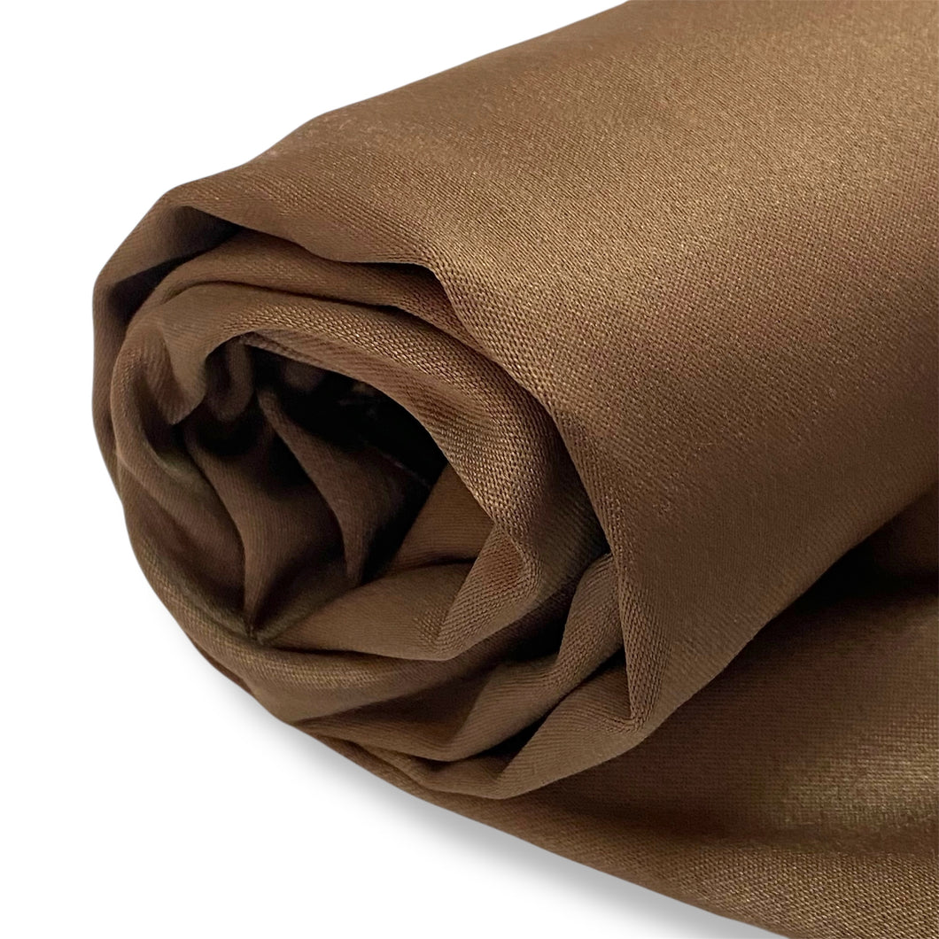 228 Mocha Synethic Satin Woven Deadstock Remnant 1m Bundle