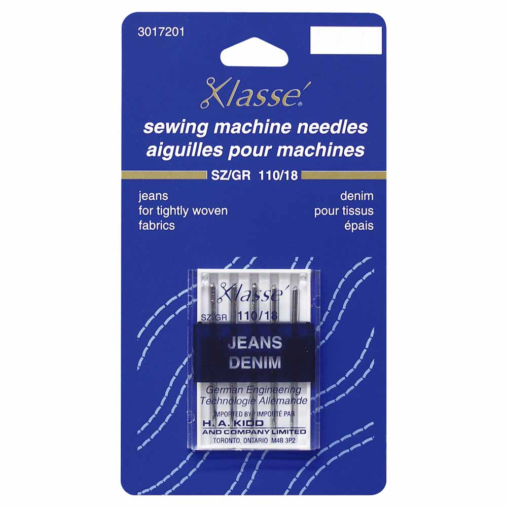 KLASSÉ sewing machine needles- Jeans/Denim 110/18