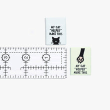 Load image into Gallery viewer, My Cat "Helped" Make This Woven Labels by KATM | Pack of 6 Labels
