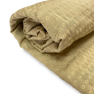 032 Pale Gold Grid Dot Upholstery Deadstock Remnant 1m Bundle