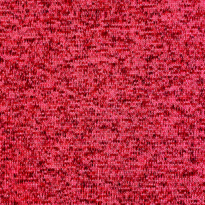 Red Heathered Polyester Knit Fabric