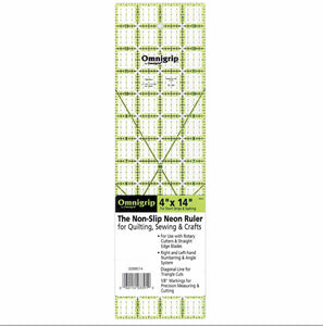 OMNIGRIP Ruler - 4″ x 14″ (10.2 x 35.6cm)