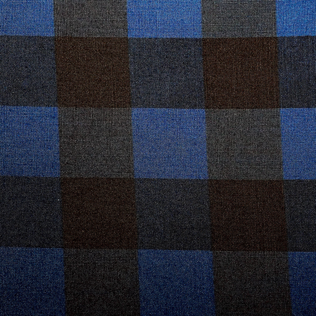 Wool Suiting - Blue Buffalo Check