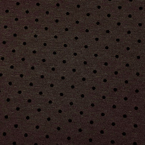 Rayon Knit Burnout Velvet Swiss Dots- Brown