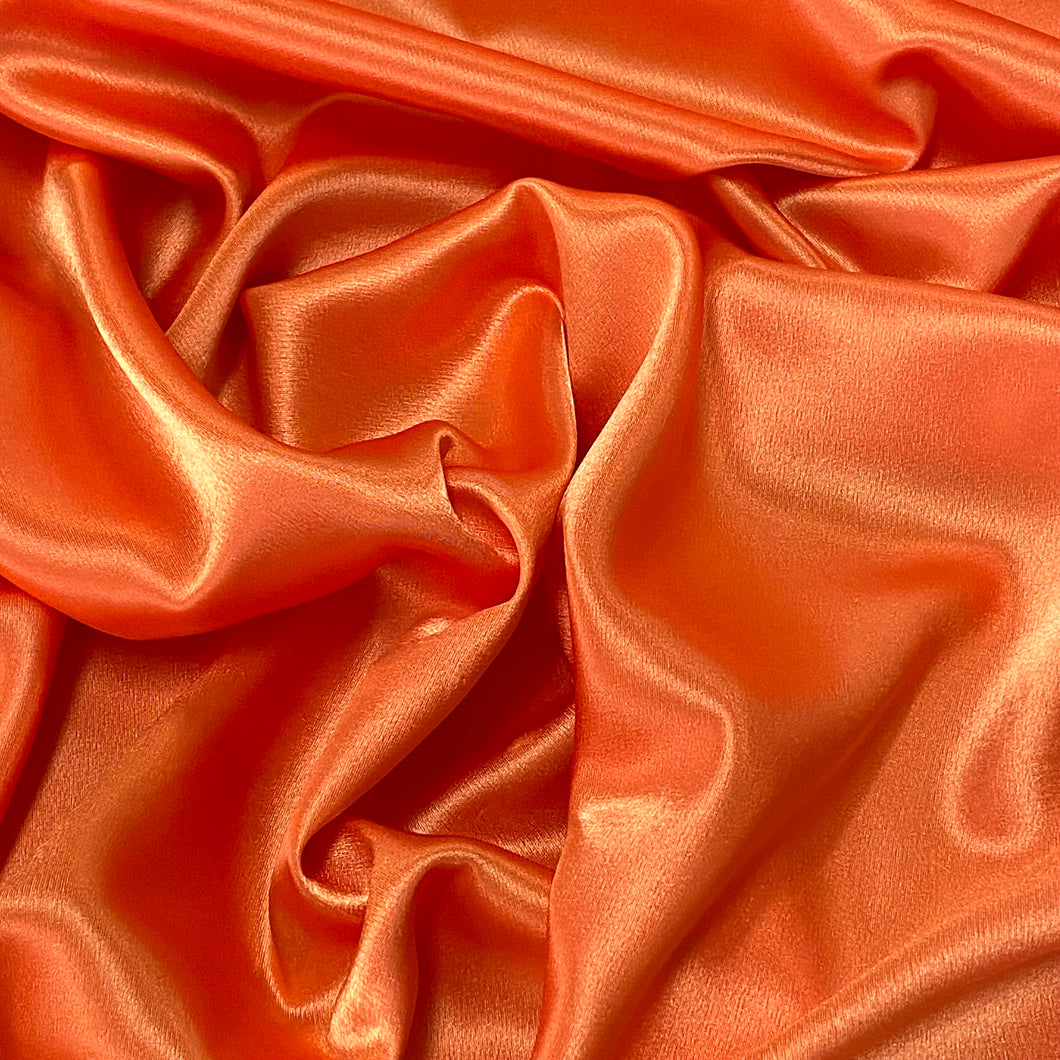 Polyester Satin Woven Fabric - Orange