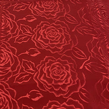 Load image into Gallery viewer, 245 Red Rose Damask woven Deadstock Remnant 2m Bundle
