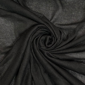 Ultra Sheer Mesh Knit-Cotton Blend - Black