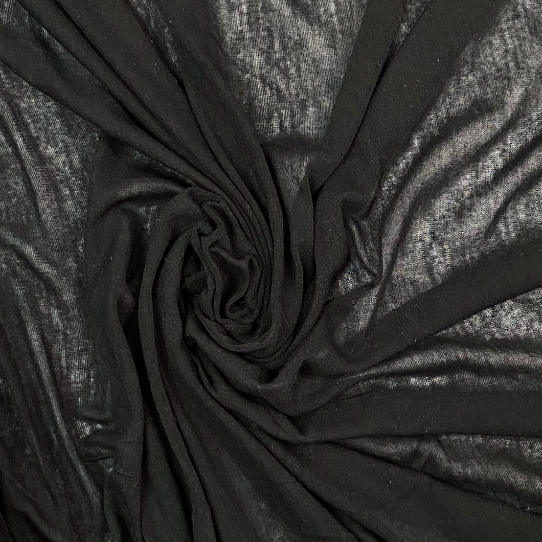 Ultra Sheer Drape Tencel Knit - Black