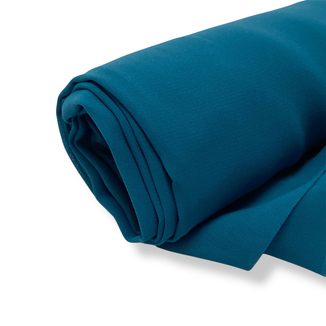 231 Teal Synthetic Chiffon Woven Deadstock Remnant 1m Bundle
